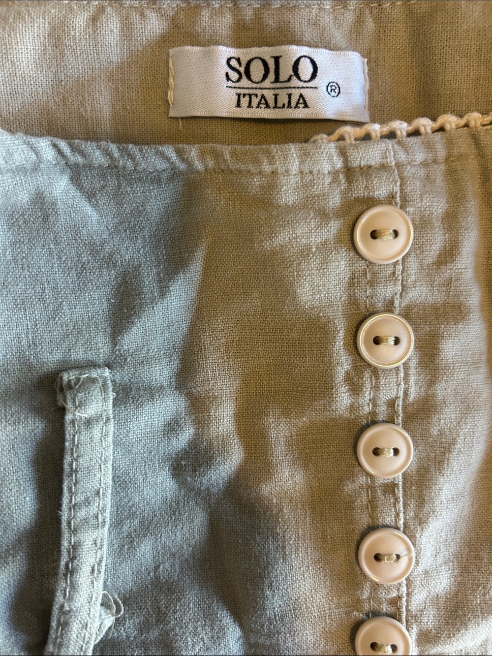 Women's Midi Skirt in Light Khaki